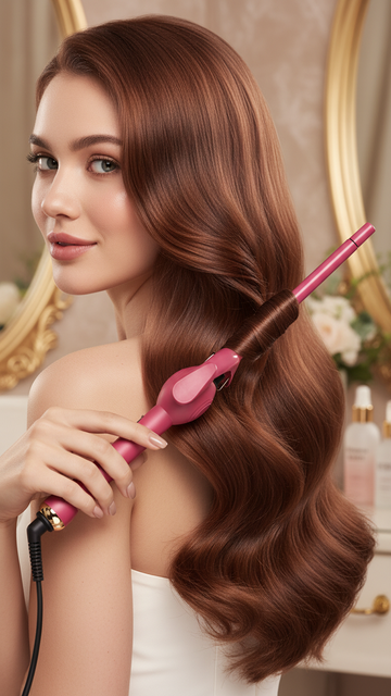 Professional 9mm Curling Iron with LCD Display