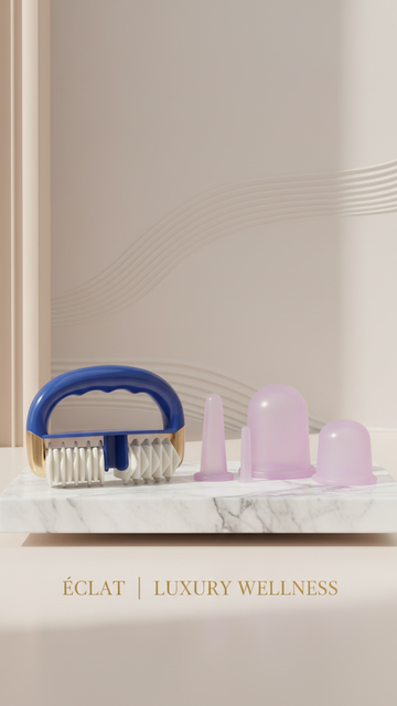 Roller massager vacuum cupping device