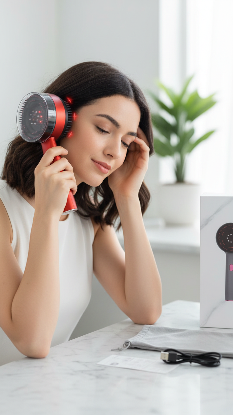 Hair Oiling Red Light Scalp Massager