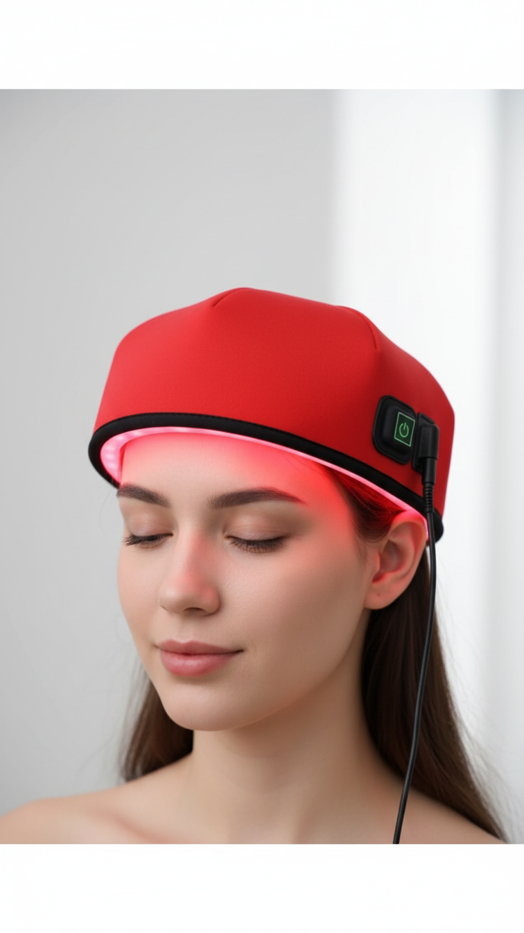 LED Scalp Massager with Red Light Therapy