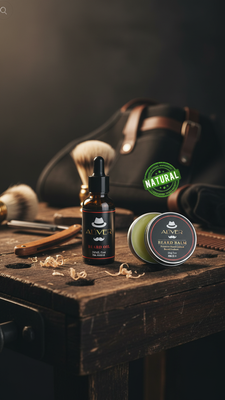 ALIVER Beard Care Kit with Grooming Tools and Apron