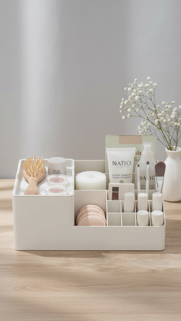Makeup and Skincare Organizer Box and Rack